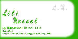 lili meisel business card